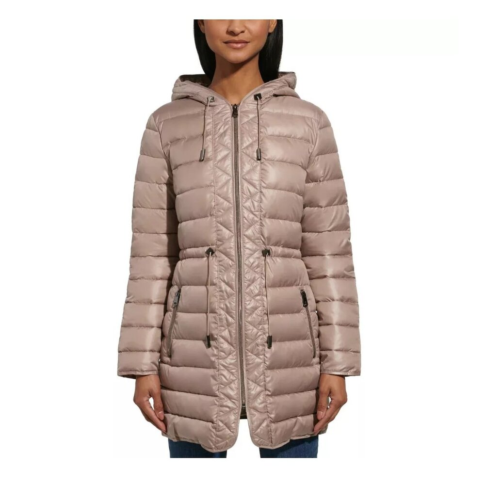 NWT Kenneth Cole Womens Quilted Anorak Winter Jacket Coat Size M $100 II471